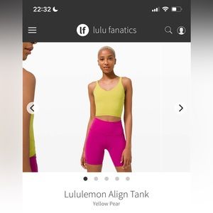 Lululemon align tank size 8